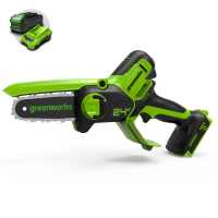 Цепная мини-пила Greenworks 24V G24MCS10 (10 см) аккумуляторная в Кургане